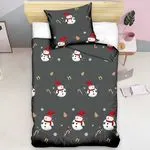 Komplet Pościel 140/200 Fashion Home Satyna Bawełna 2cz Świąteczny
