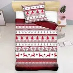 Komplet Pościel 140/200 Fashion Home Satyna Bawełna 2CZ Czerwony