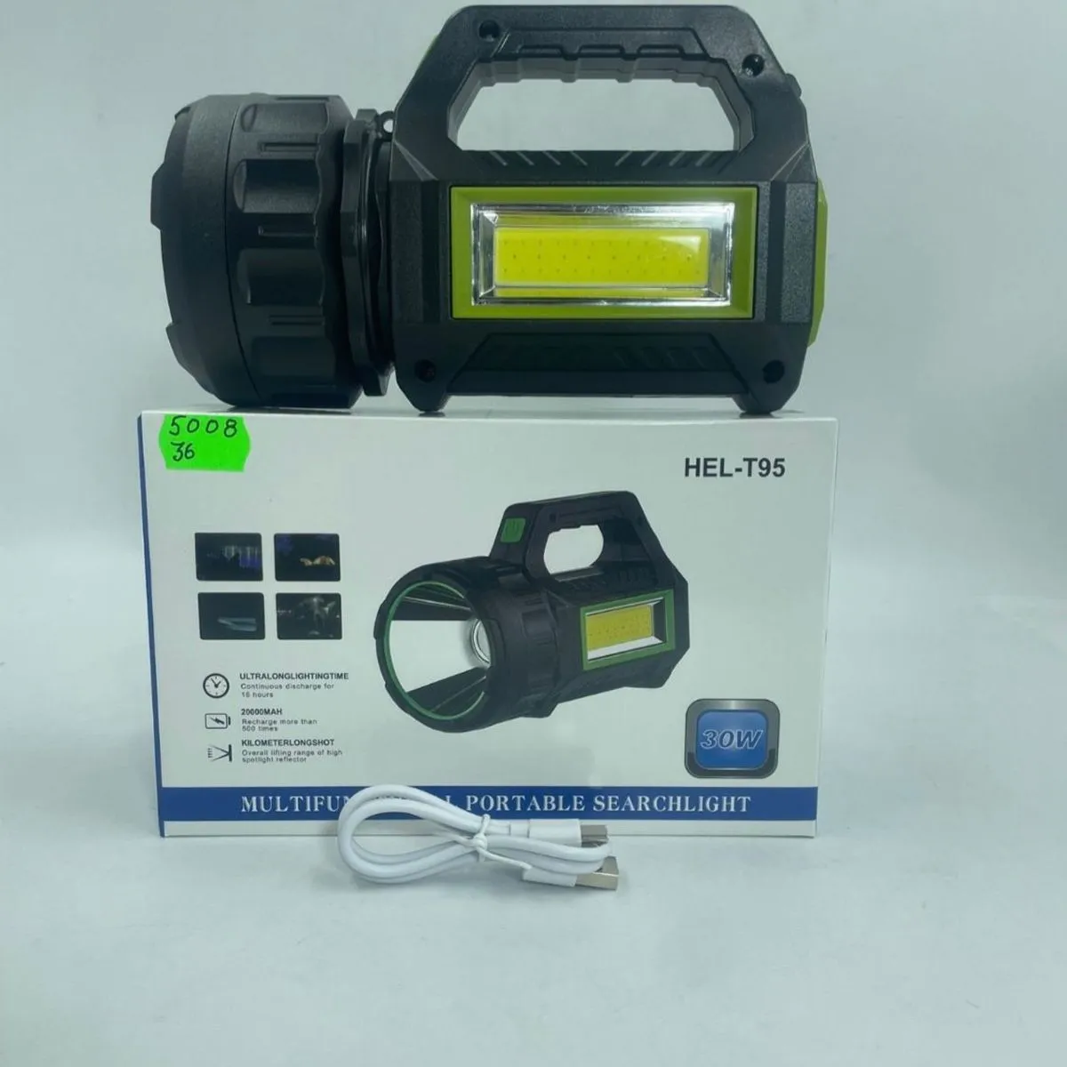 Latarka LED HEL-T85 Słoneczna z Uchwytem
