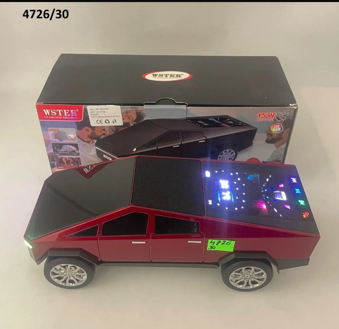 Głośnik Bluetooth SWTER w kształcie Tesli czerwony