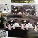 Komplet Pościeli 4CZ 160/200 Pieski 100% Nie Farbowane