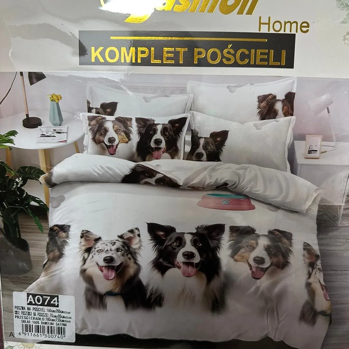 Komplet Pościeli 4CZ 160/200 Border Collie A074