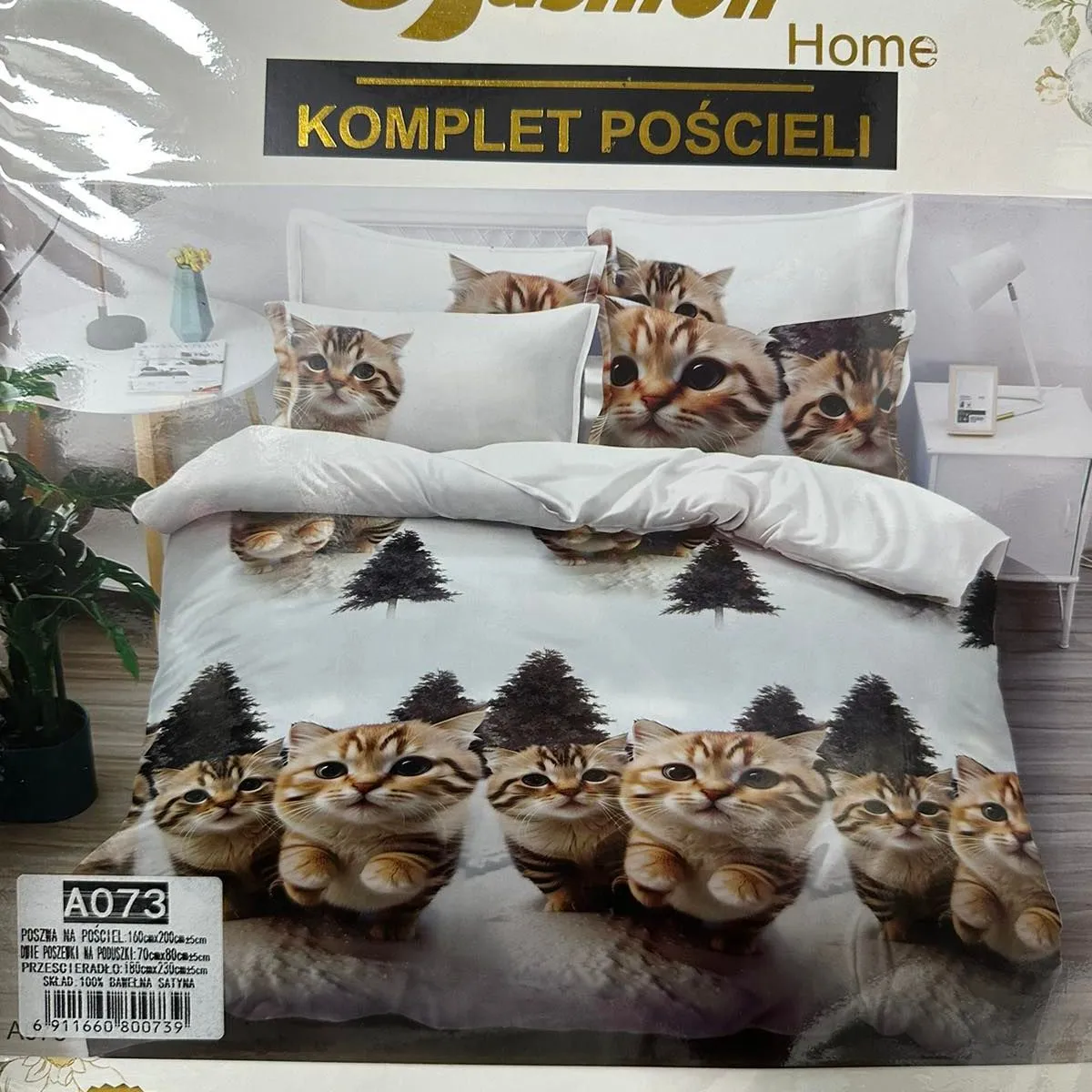 Komplet Pościeli 4CZ 160/200 Koty Fashion Home