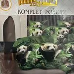 Komplet Pościel 4CZ 160/200 Milano z Pandami Zielonymi
