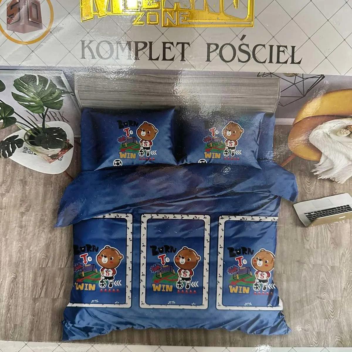 Komplet Pościel 4CZ Milano 160/200 z Misiem