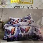 Komplet Pościel 4CZ 160/200 Milano fiolet motyle