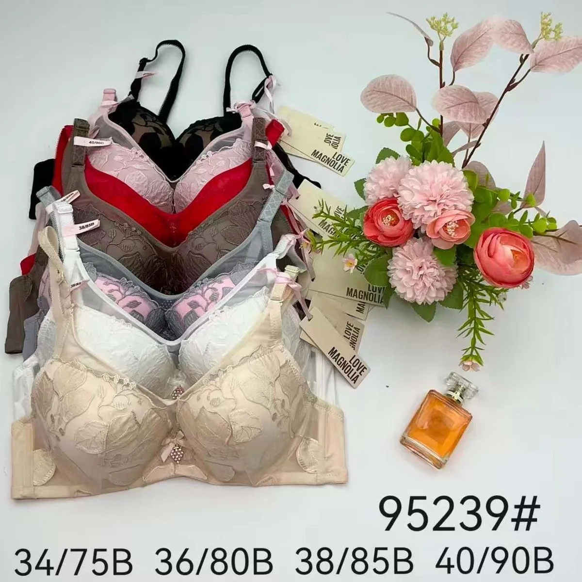 Biustonosz Damski Koronkowy Różne Kolory Rozmiary 34/75B-40/90B