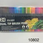 Pióra dwustronne Dual Tip Brush Pens 24 kolory