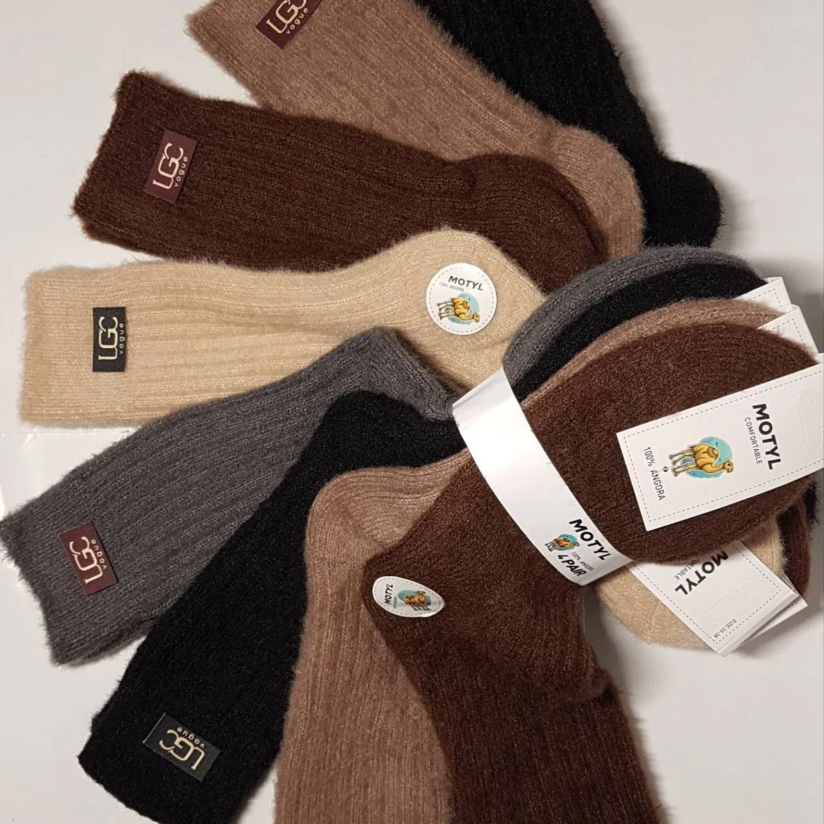 Skarpetki Damskie Mofu UGG Style Wielokolorowe