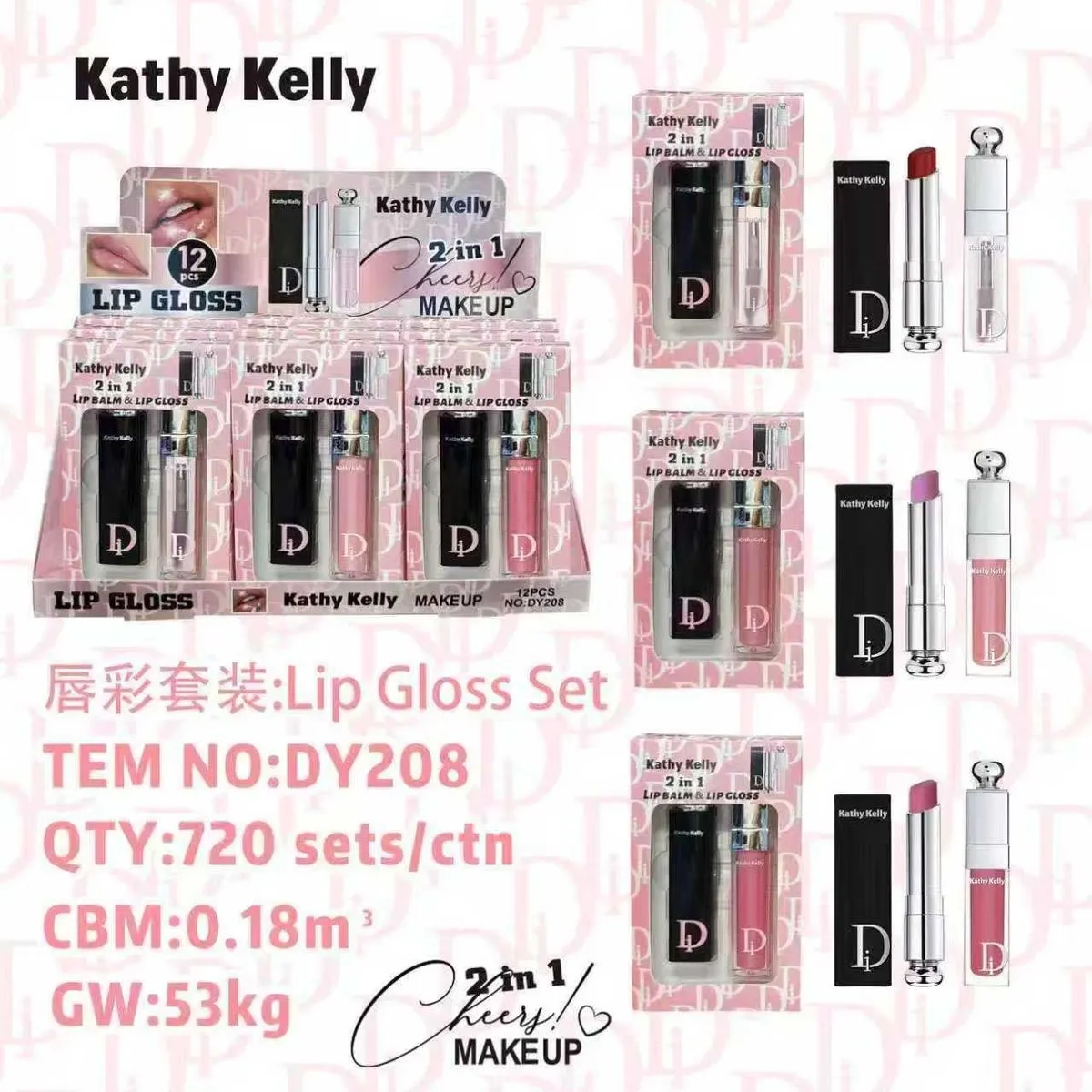 Kathy Kelly 2w1 Nawilżający Błyszczyk do Ust