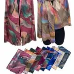 Szaliki damskie wzorzyste cashmere TO19.3850