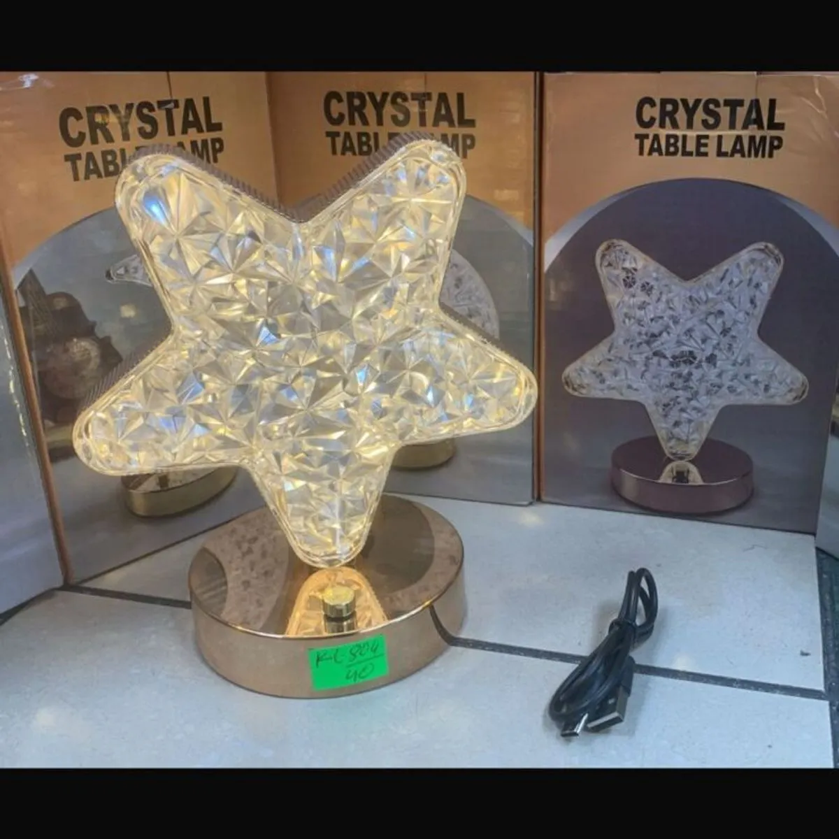 Lampka nocna Crystal Star na stół