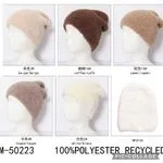 Czapki damskie beanie z poliestru recyklingowego 4 kolory