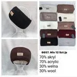 Opaski damskie LG 70% akryl 30% wełna mix 12 szt