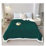 Koce Dwustronne 200/220 Zielone z Wzorami