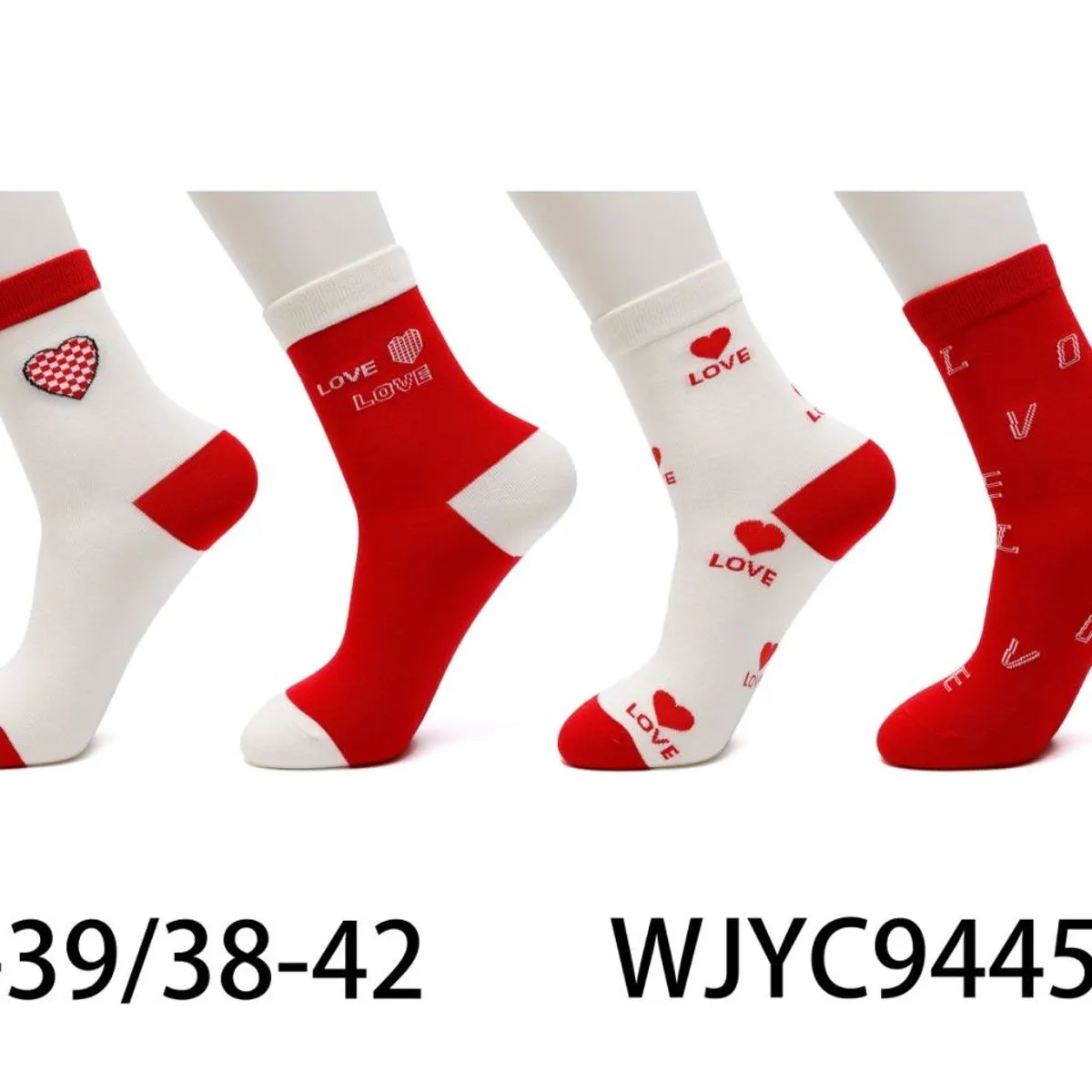 Skarpetki damskie Love wzór serce 35-39/38-42