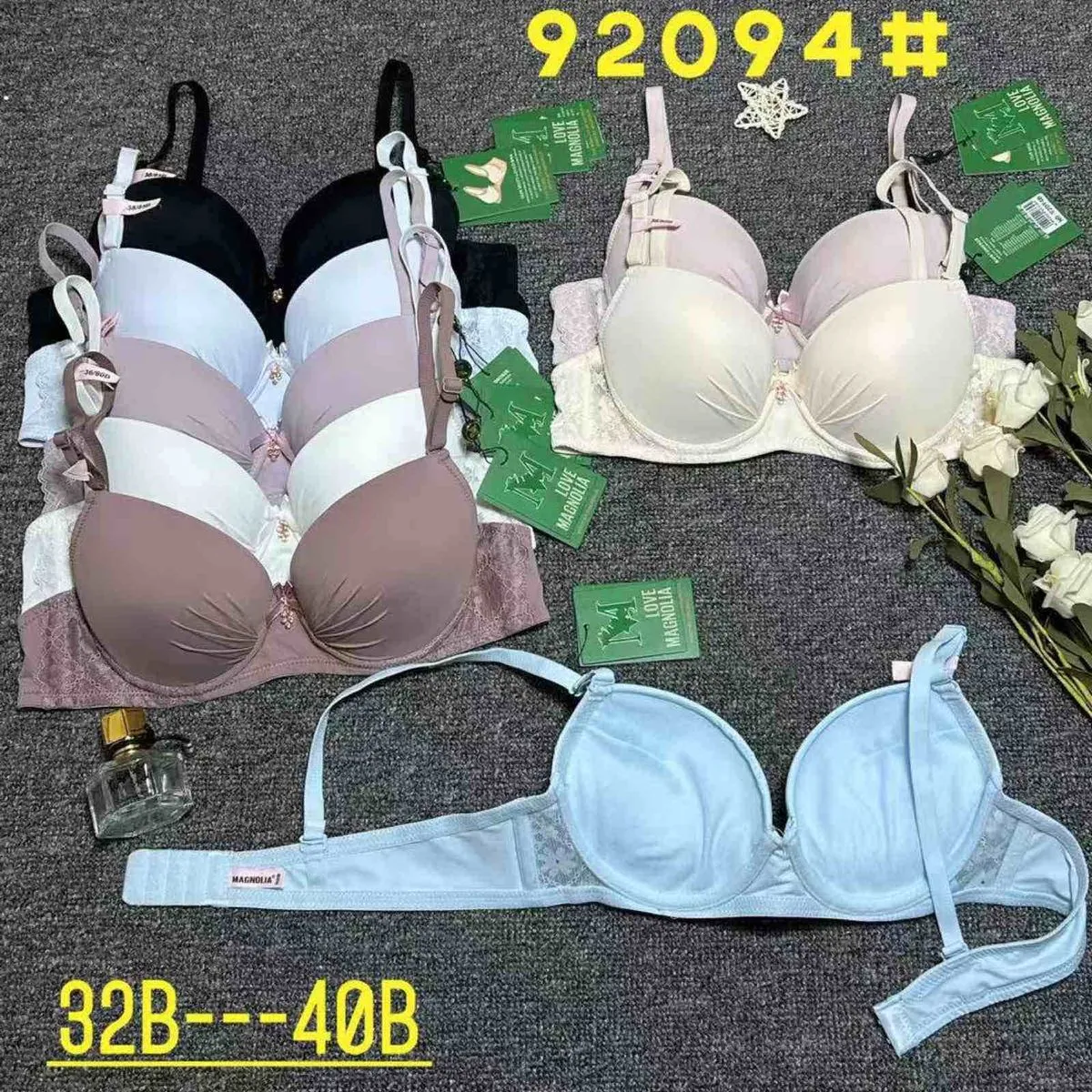 Biustonosz damski push-up 32B-40B różne kolory