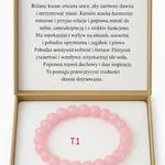 Bransoletka z Różowego Naturalnego Kwarcu T1