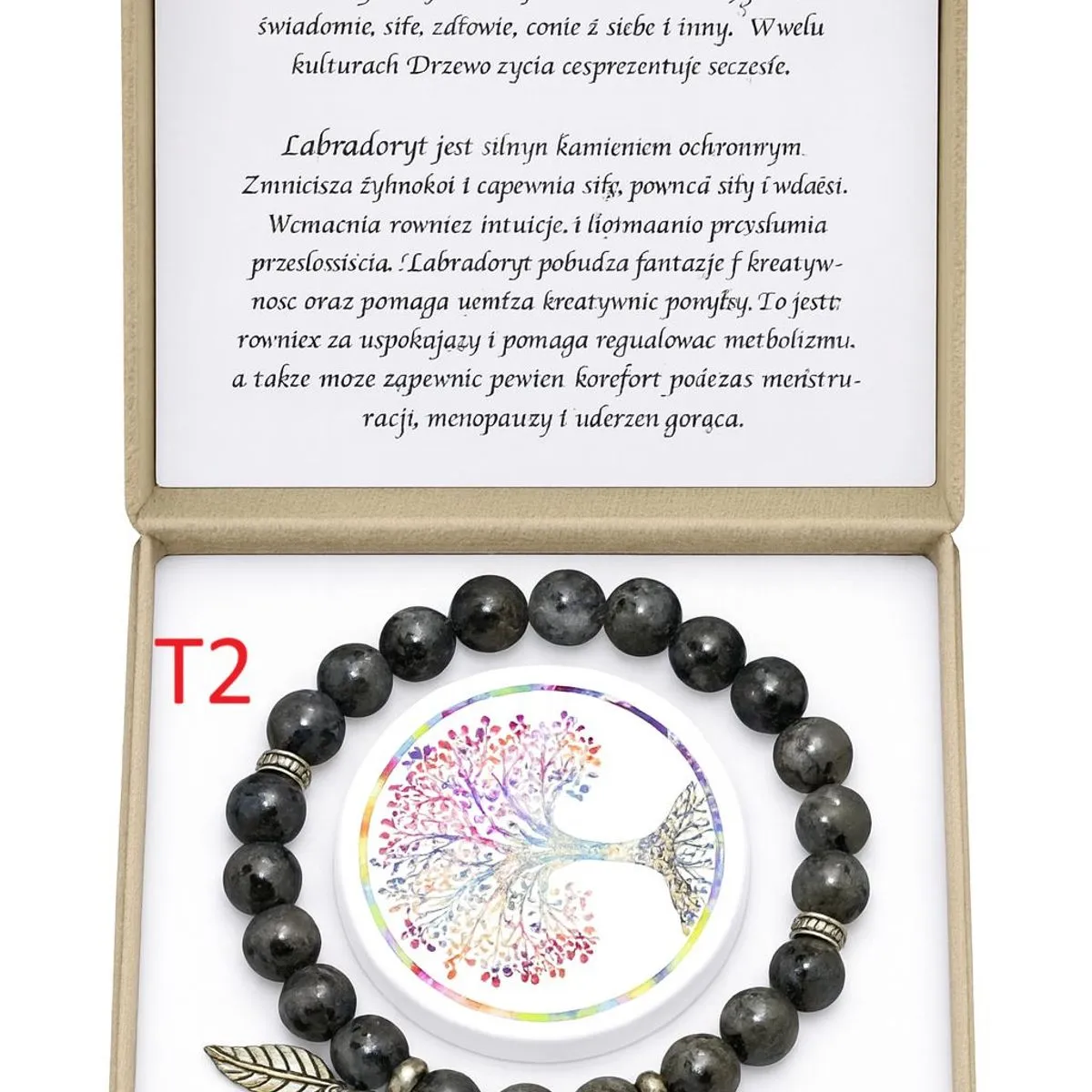 Bransoletka z naturalnego labradorytu T2