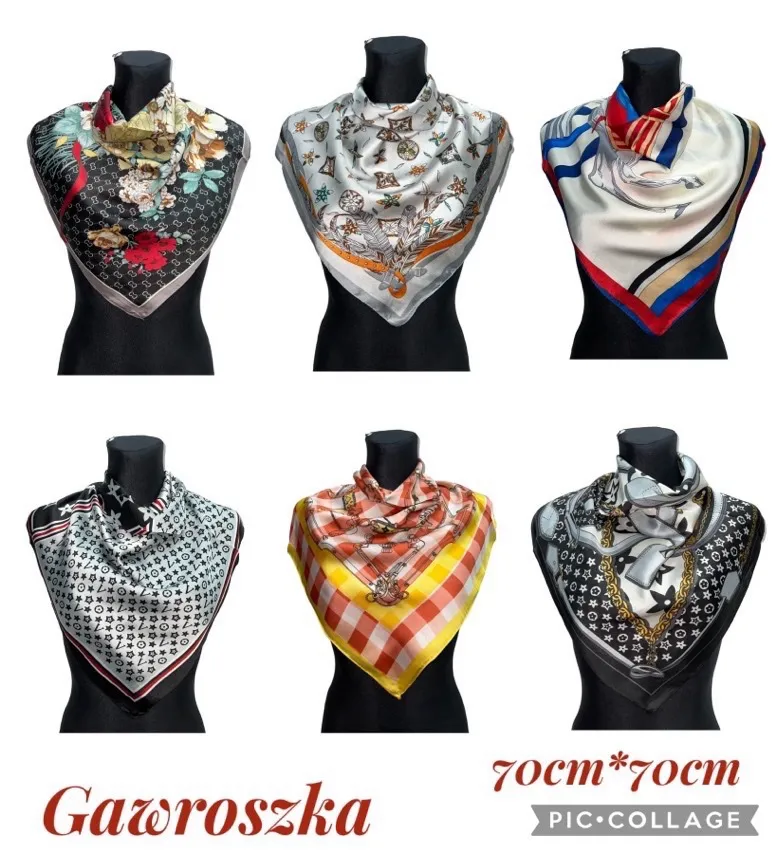 Szaliki damskie Gawroszka 70cm x 70cm