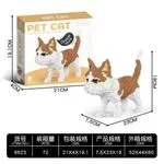 Zestaw klocków Nanoblock Pet Cat Orange White 72 pcs