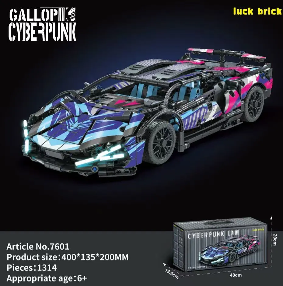Klocki Samochód Cyberpunk 1314PCS 13,5x20x20cm