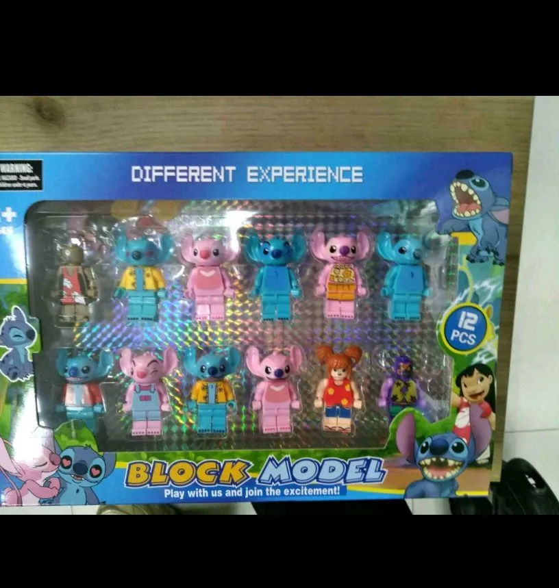 Zestaw figurek bloków Stitch Lilo & Stitch 12 szt