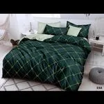 Komplet Pościel 4CZ 160/200 E54 Zielony w Kratę