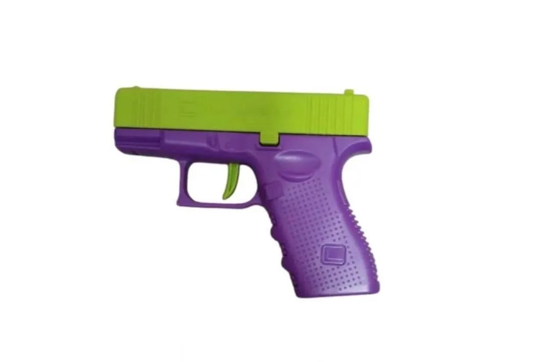 Mini Plastikowy Pistolet Fioletowo-Zielony