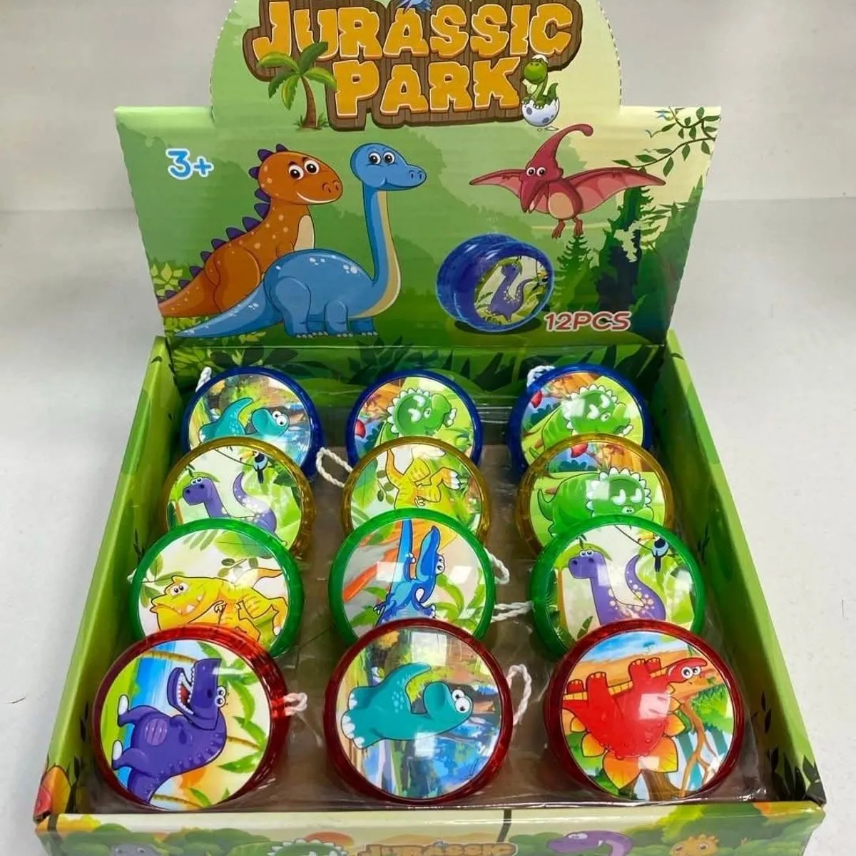 Zabawki YOYO Jurassic Park - Kolorowe Dinozaury, 12 szt.