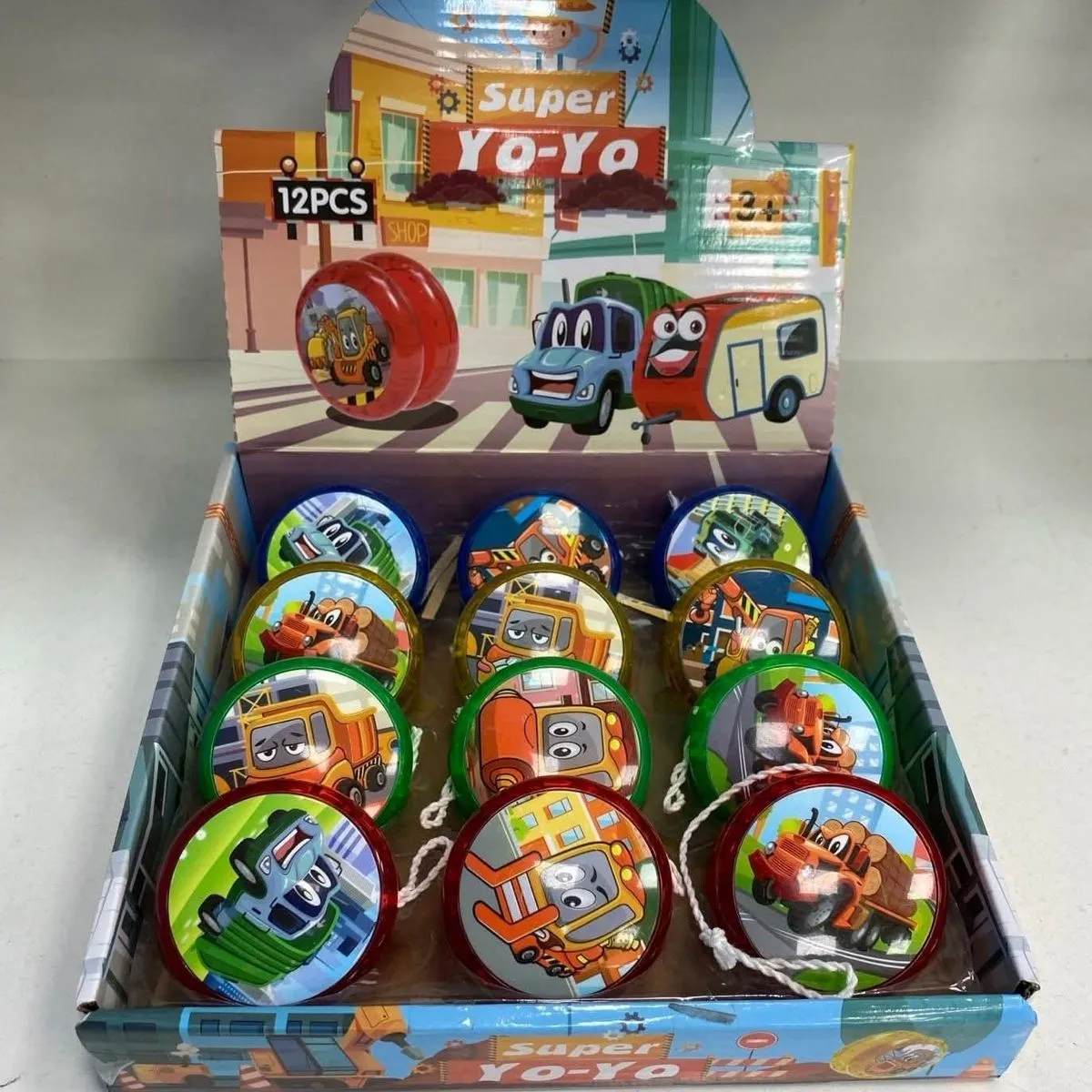 Zabawki Super YOYO - zestaw 12 szt, pojazdy budowlane
