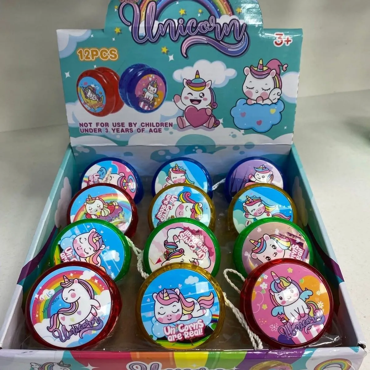 Zabawki Unicorn YOYO - Zestaw 12 szt. Mix Kolorów i Wzorów