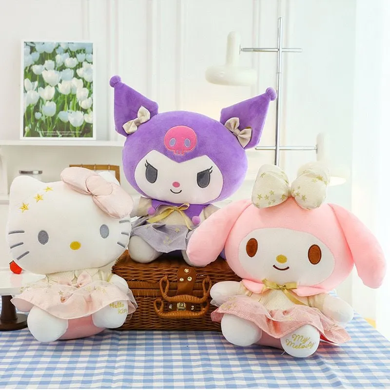 Maskotka Pluszowa 50cm Mix Postaci w Sukienkach (Hello Kitty/Kuromi)