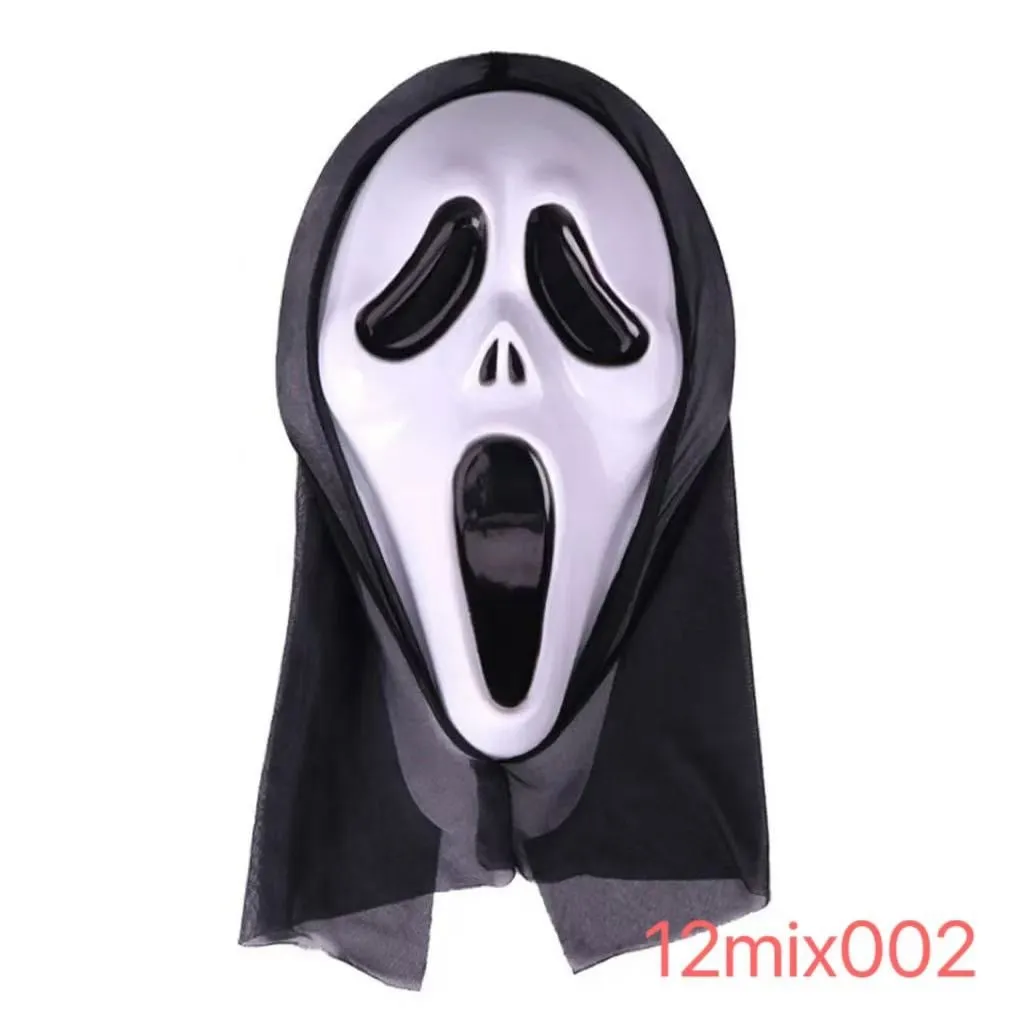 Maska Halloween duch z czarnym welonem 12mix002