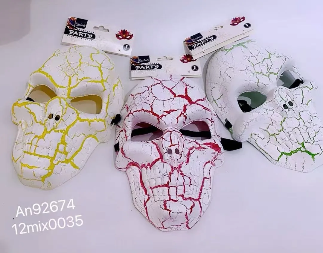 Maska Halloween z efektem pęknięć 3 szt.