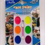 Face Paint Sports Fans - 6 kolorów paleta non-toxic