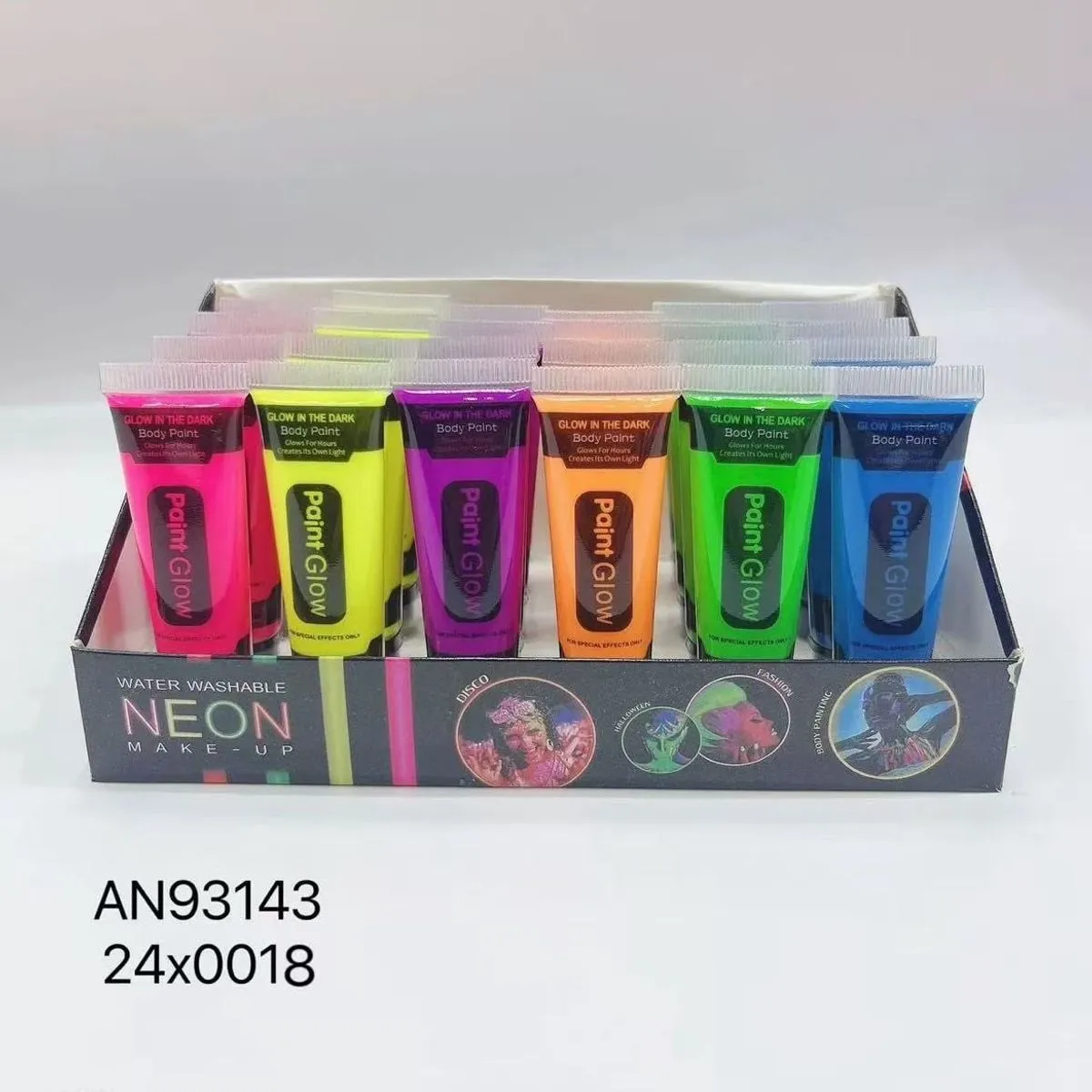 Face Paint Sticks Push Up Neon Glow 6 kolorów