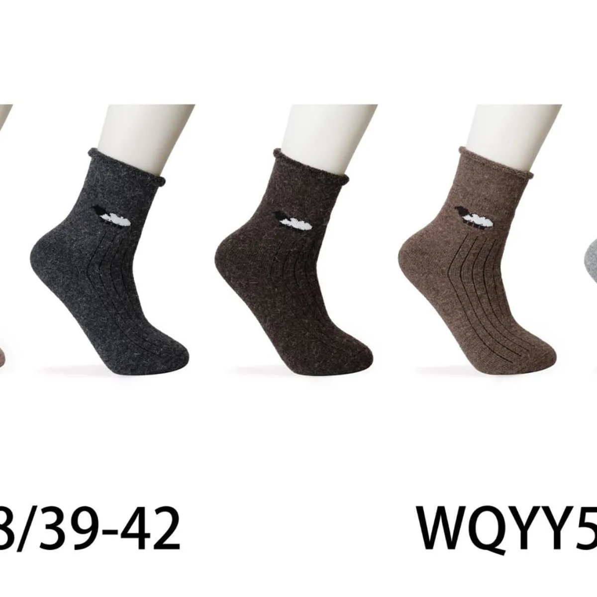 Skarpetki damskie prążkowane 35-38/39-42 WQYY51598