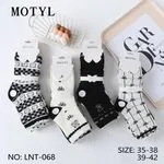 Skarpetki damskie Motyl czarne białe rozmiar