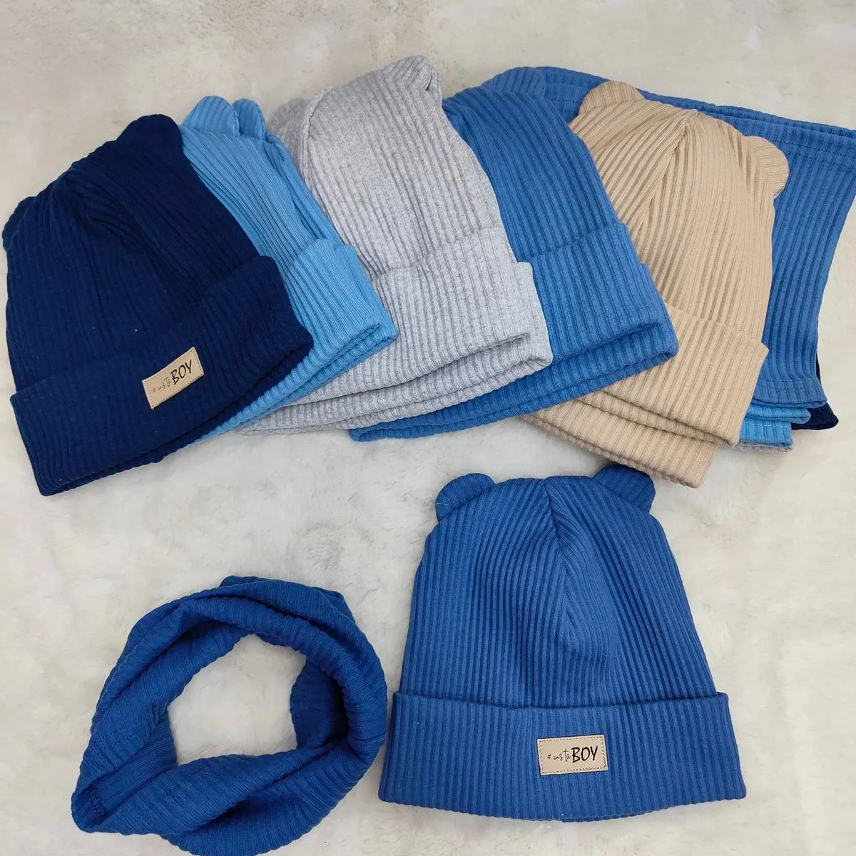 Komplet Czapka+Komin dla Dzieci 44-48 BOY