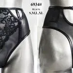 Majtki damskie koronkowe S-M-L czarne 6934