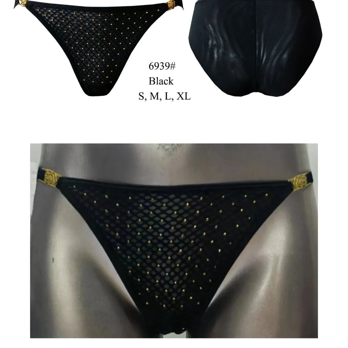 Majtki damskie czarne S-M-L-XL 6399 Black