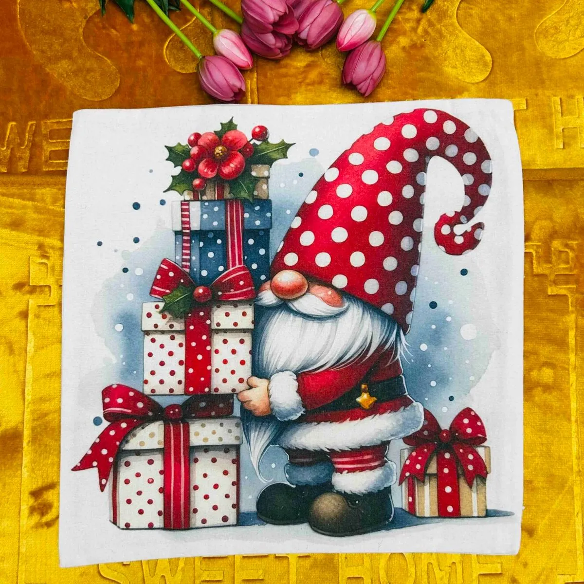 Poszewka Świąteczny Gnom 40x40 cm