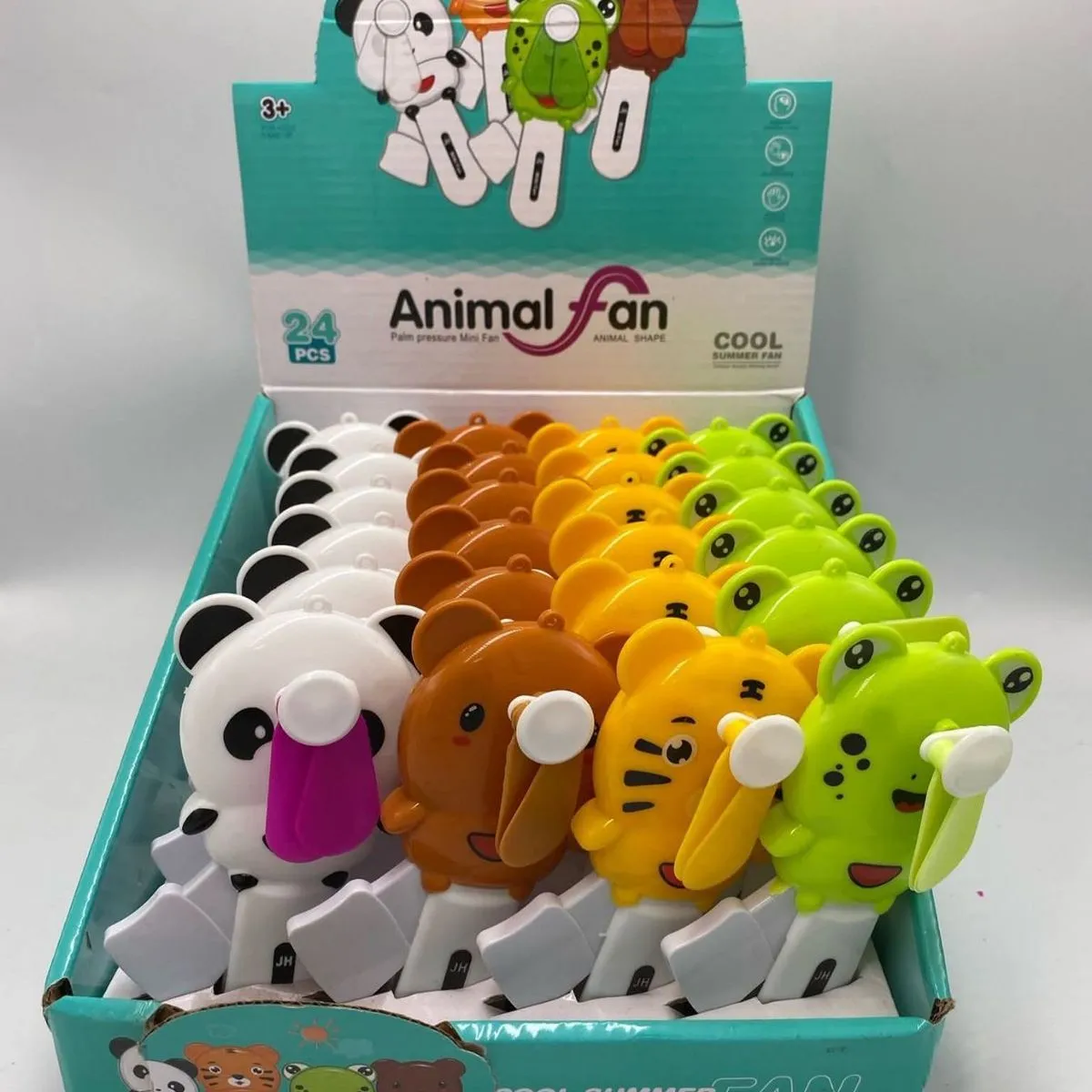 Wentylator Ręczny Animal Fan dla dzieci 24 szt
