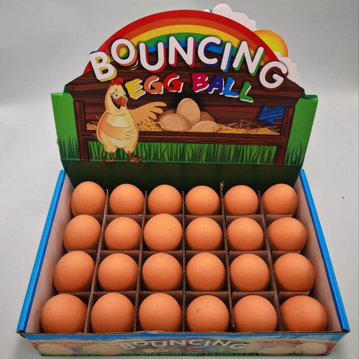 Zabawki Bouncing Egg Ball - skaczące jajka, 24 szt