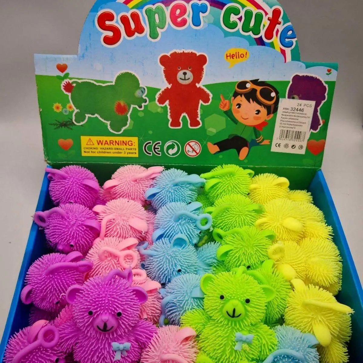 Gniotki Squeeze Toys Super Cute misie, 24 szt