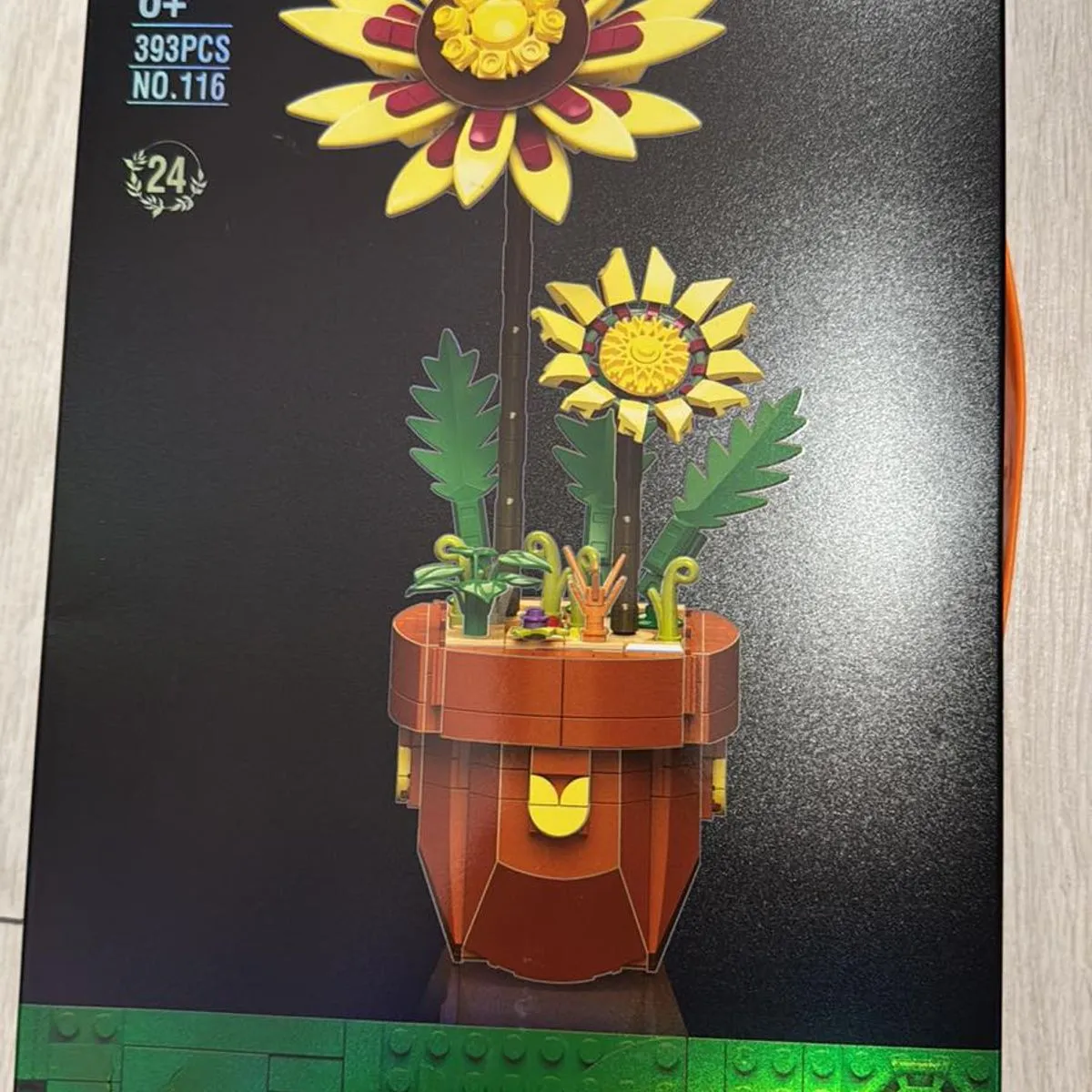 Zestaw klocków Flowers 64 el. słoneczniki w doniczce