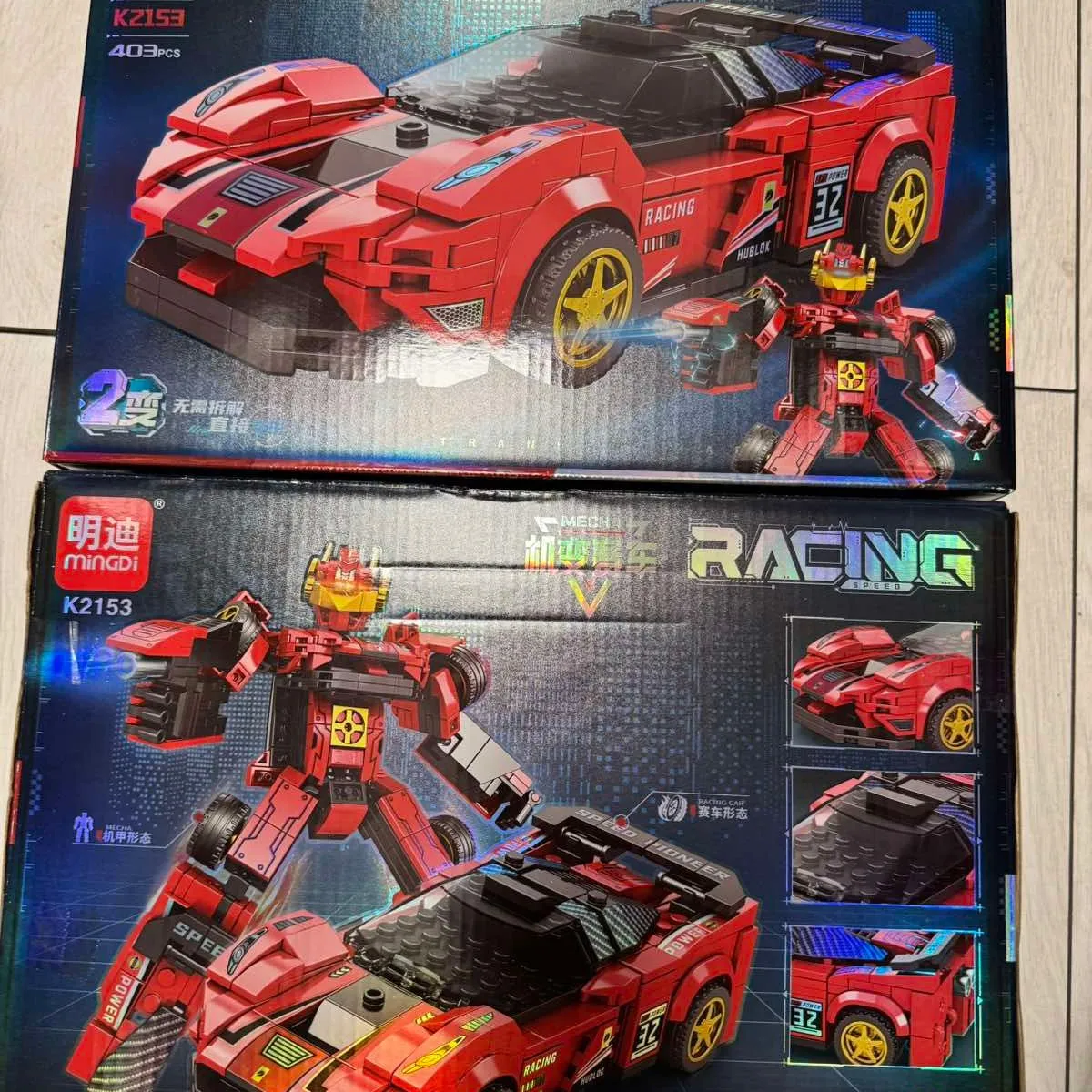 Zestaw klocków Mould King Racing Car Robot 2w1