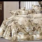 Komplet Pościel 4CZ 200/220 beżowy z magnoliami