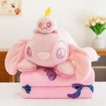 Maskotka Stitch z kocykiem różowa